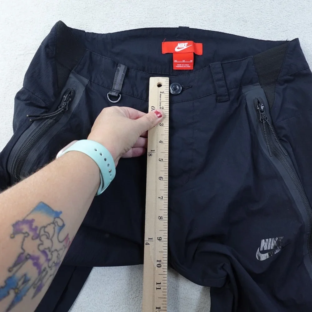 Nike Tech Woven 2.0 Shorts Mens 30 Medium Black Obsidian 746026 Zip
